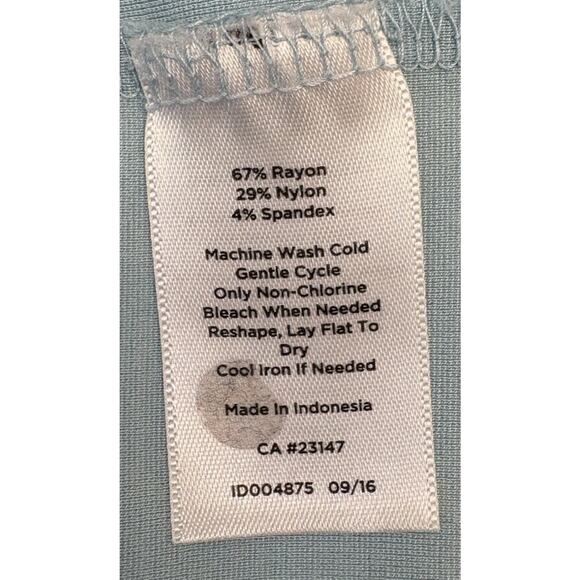 Talbots Light Blue Scallop Coller Short Sleeve Blouse Size 1X Stretch - Picture 3 of 4